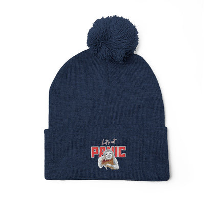Cozy Embroidered Pom-Pom Cap | Winter Hat, Fashion Accessory
