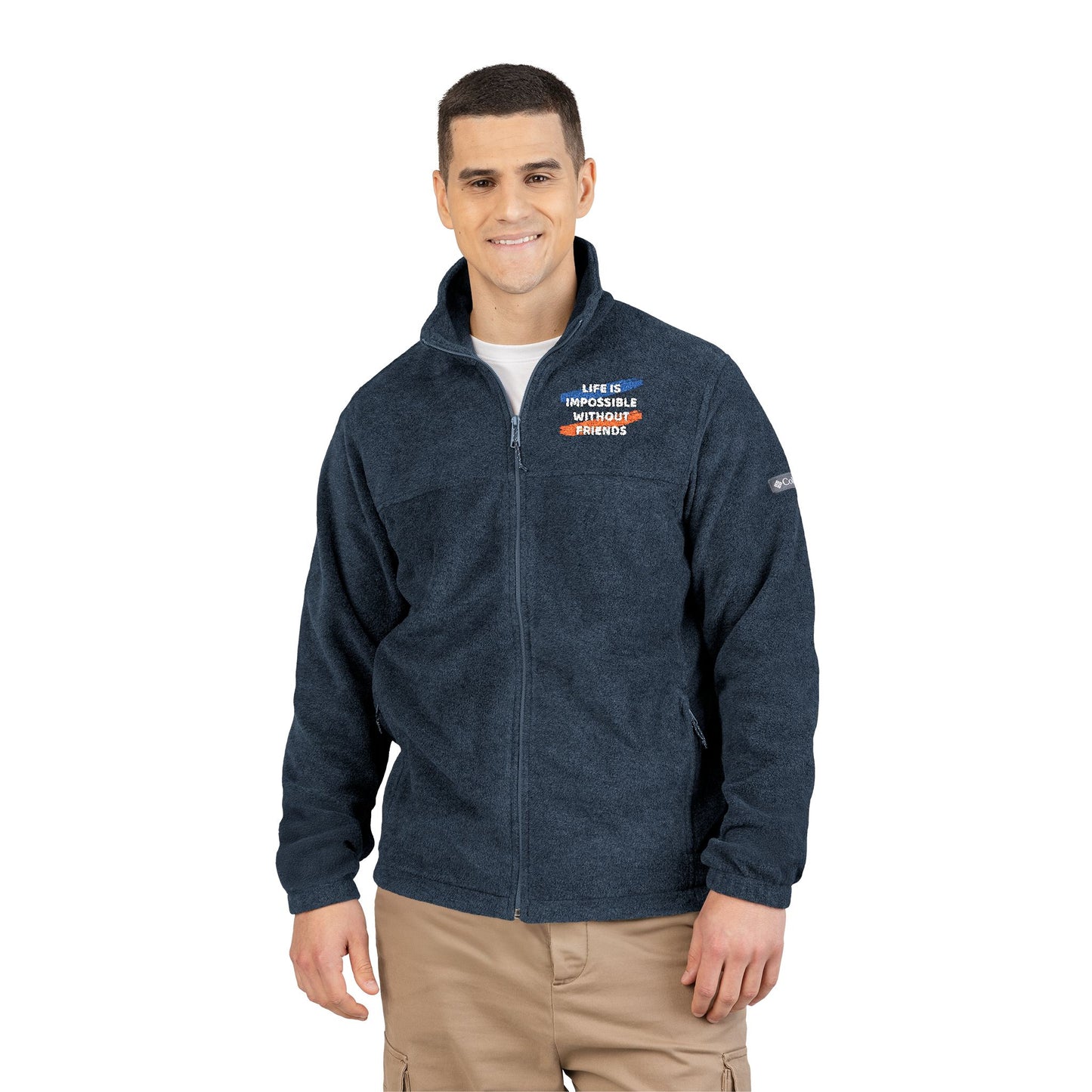 Cozy Embroidered Fleece Jacket| Perfect Gift for Holidays, Unisex Warm Jacket
