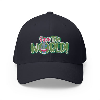 Eco-Friendly 'Save The World' Embroidered Cap, Sustainable Gift, Casual Style, Trendy Headwear