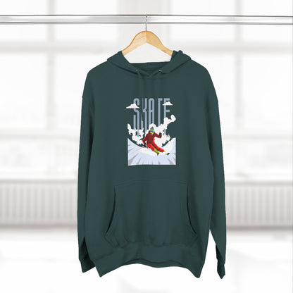 Skiing Fleece Hoodie, Cozy Winter Apparel, Outdoor Sports Gear, Snowboarding Holiday Wear