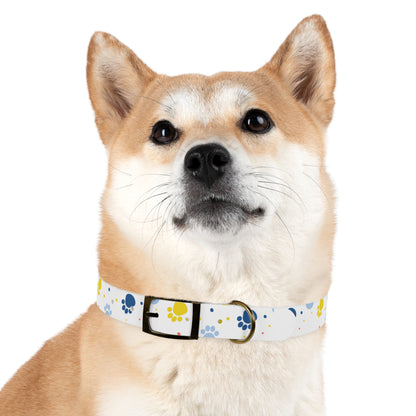 Playful Dog Collar with Colorful Prints, Adjustable Pet Accessory, Perfect for Dog Lovers