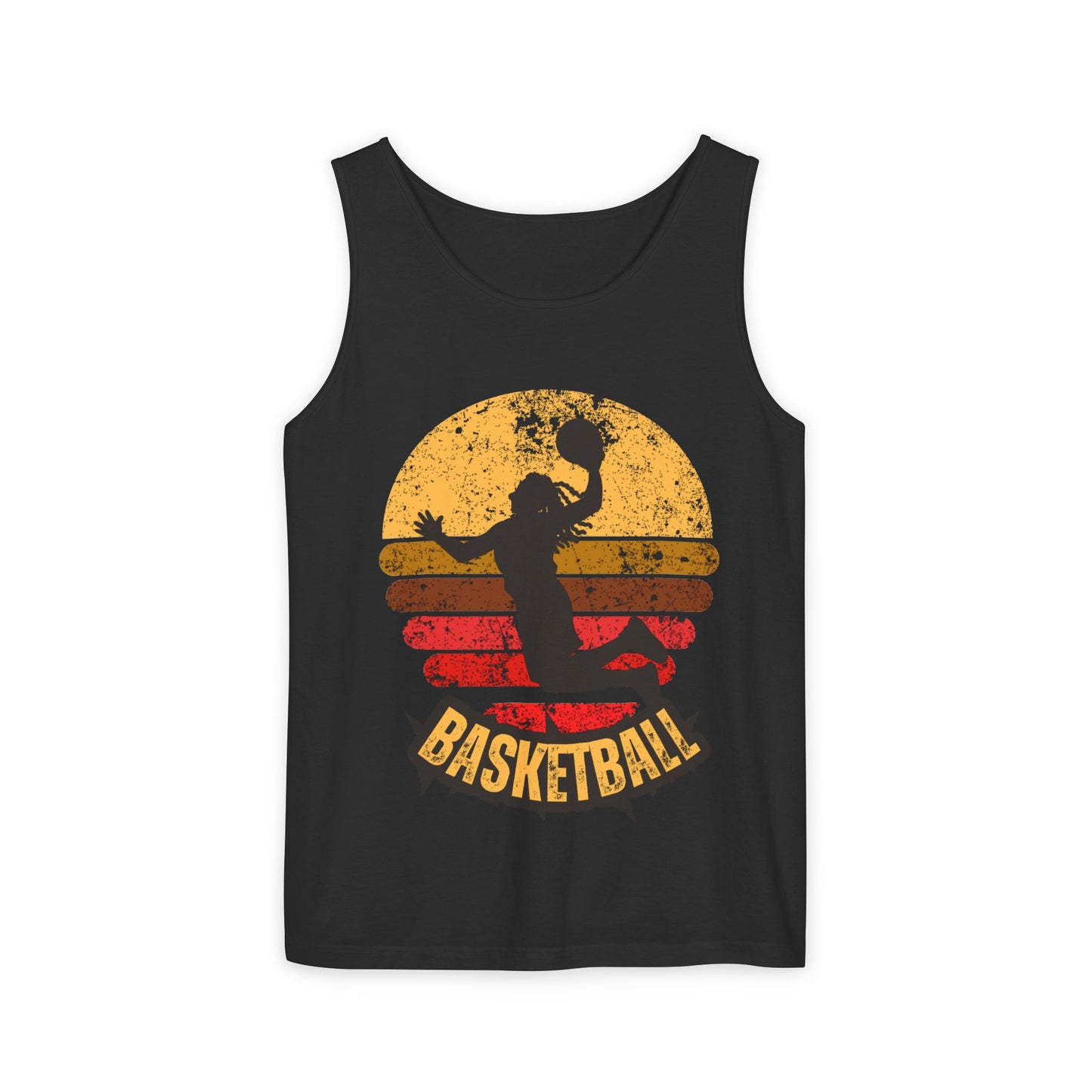 Retro Basketball Unisex Tank Top -  Summer Days, Gifts for Athletes, and Active Wear