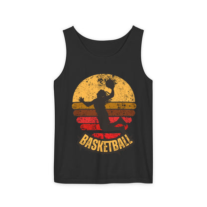 Retro Basketball Unisex Tank Top -  Summer Days, Gifts for Athletes, and Active Wear