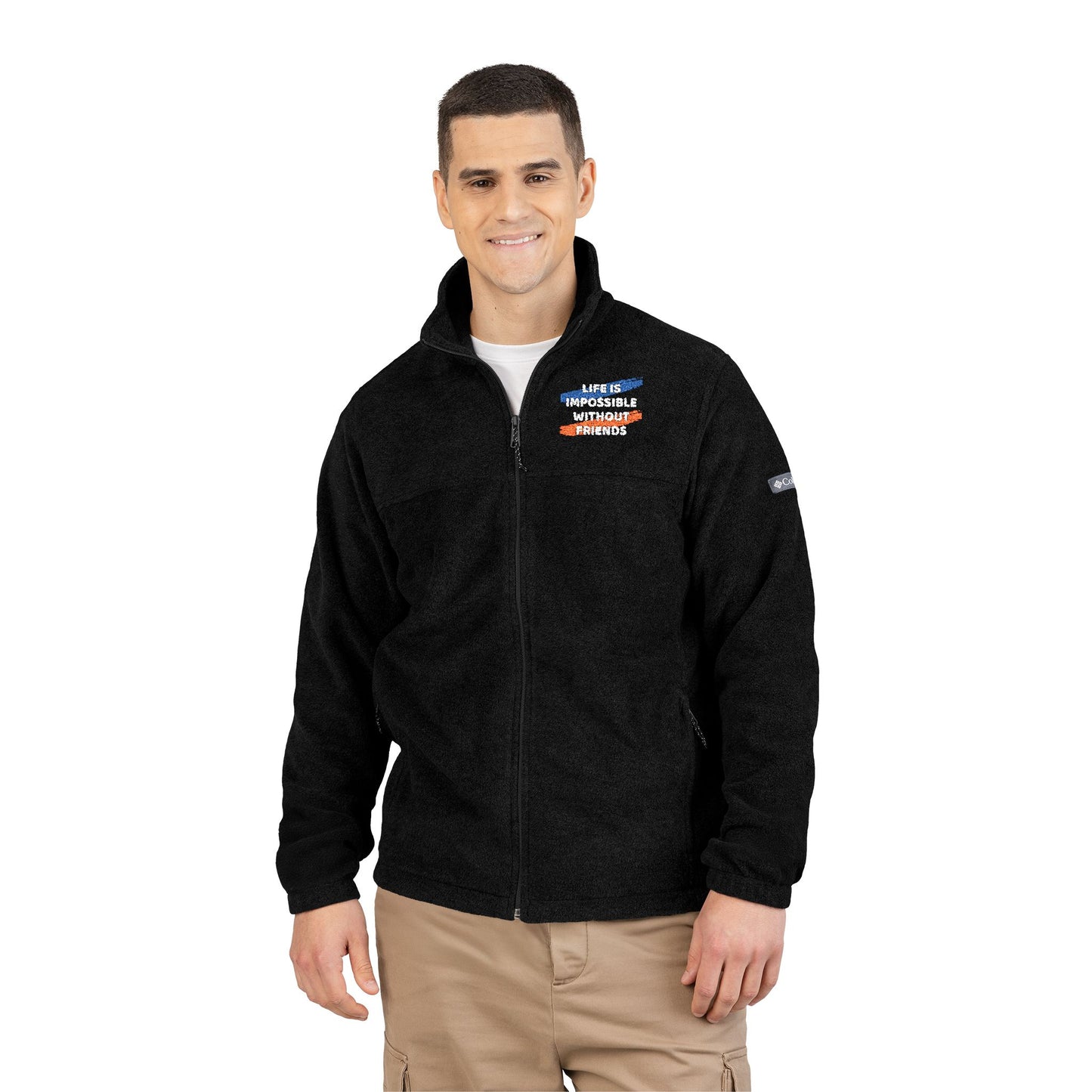 Cozy Embroidered Fleece Jacket| Perfect Gift for Holidays, Unisex Warm Jacket
