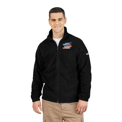 Cozy Embroidered Fleece Jacket| Perfect Gift for Holidays, Unisex Warm Jacket