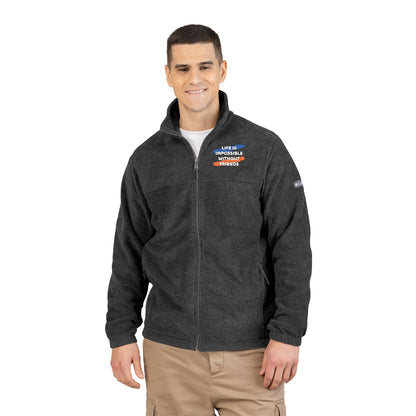 Cozy Embroidered Fleece Jacket| Perfect Gift for Holidays, Unisex Warm Jacket