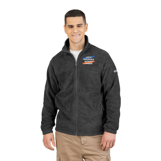 Cozy Embroidered Fleece Jacket| Perfect Gift for Holidays, Unisex Warm Jacket