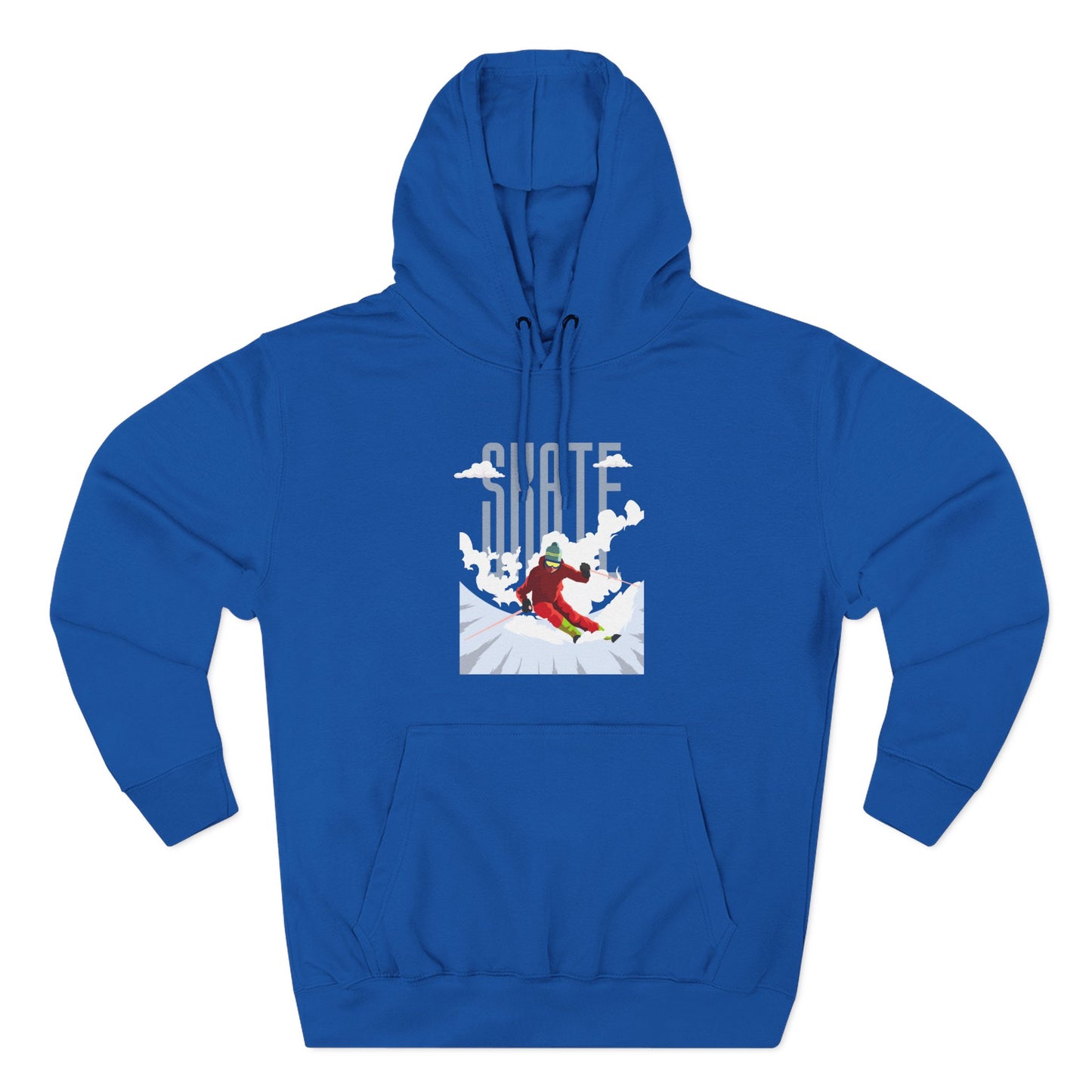 Skiing Fleece Hoodie, Cozy Winter Apparel, Outdoor Sports Gear, Snowboarding Holiday Wear