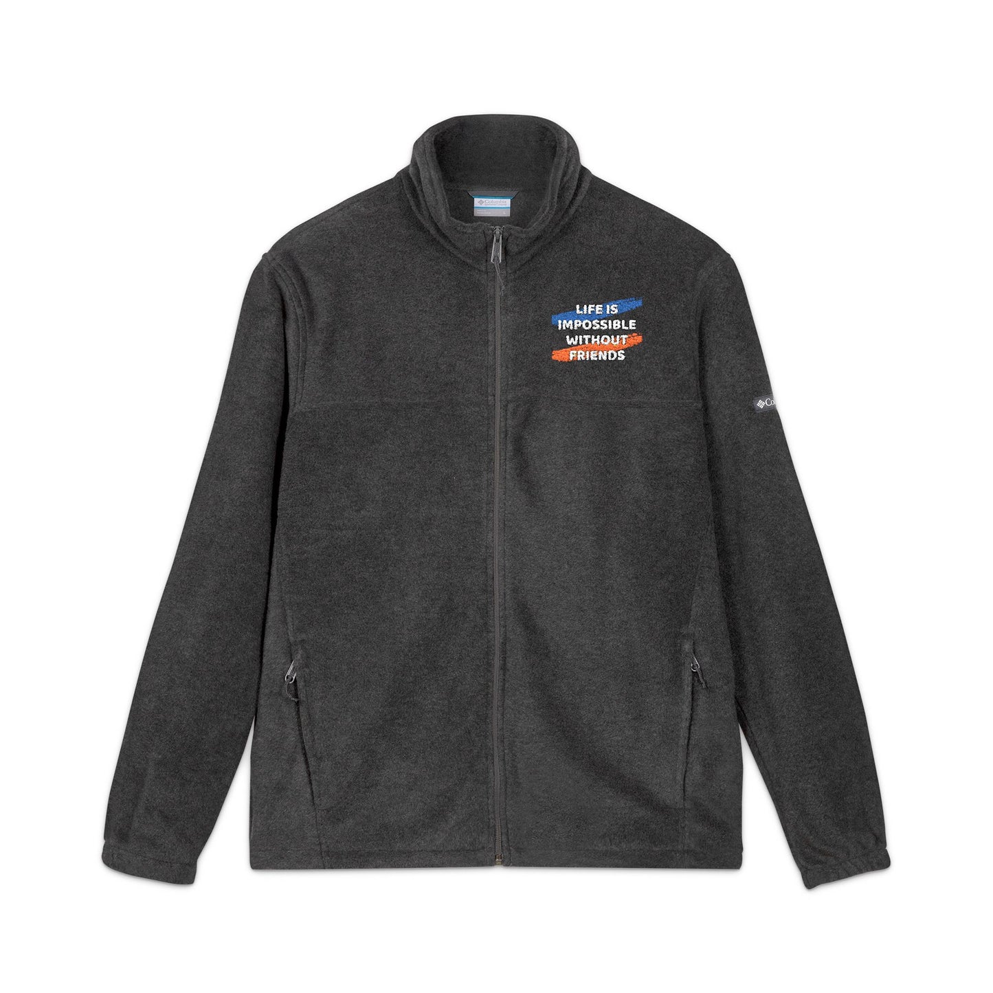 Cozy Embroidered Fleece Jacket| Perfect Gift for Holidays, Unisex Warm Jacket