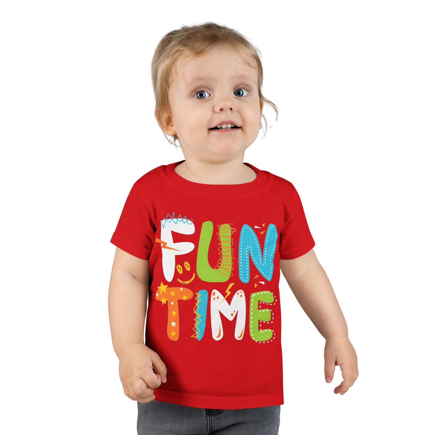 Fun Time Toddler T-Shirt, Colorful Kids Tee, Playful Gift for Toddlers, Birthday Outfit, Everyday Wear for Little Ones