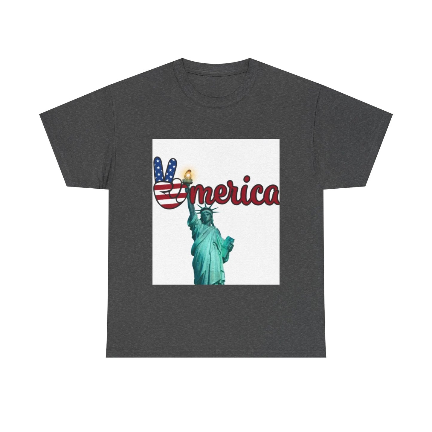 Patriotic Peace Tee, Unisex Cotton T-Shirt, Casual Wear, Gift for Americans Printify Patriotic Peace Tee, Unisex Cotton T-Shirt, Casual Wear, Gift for Americans Printify
