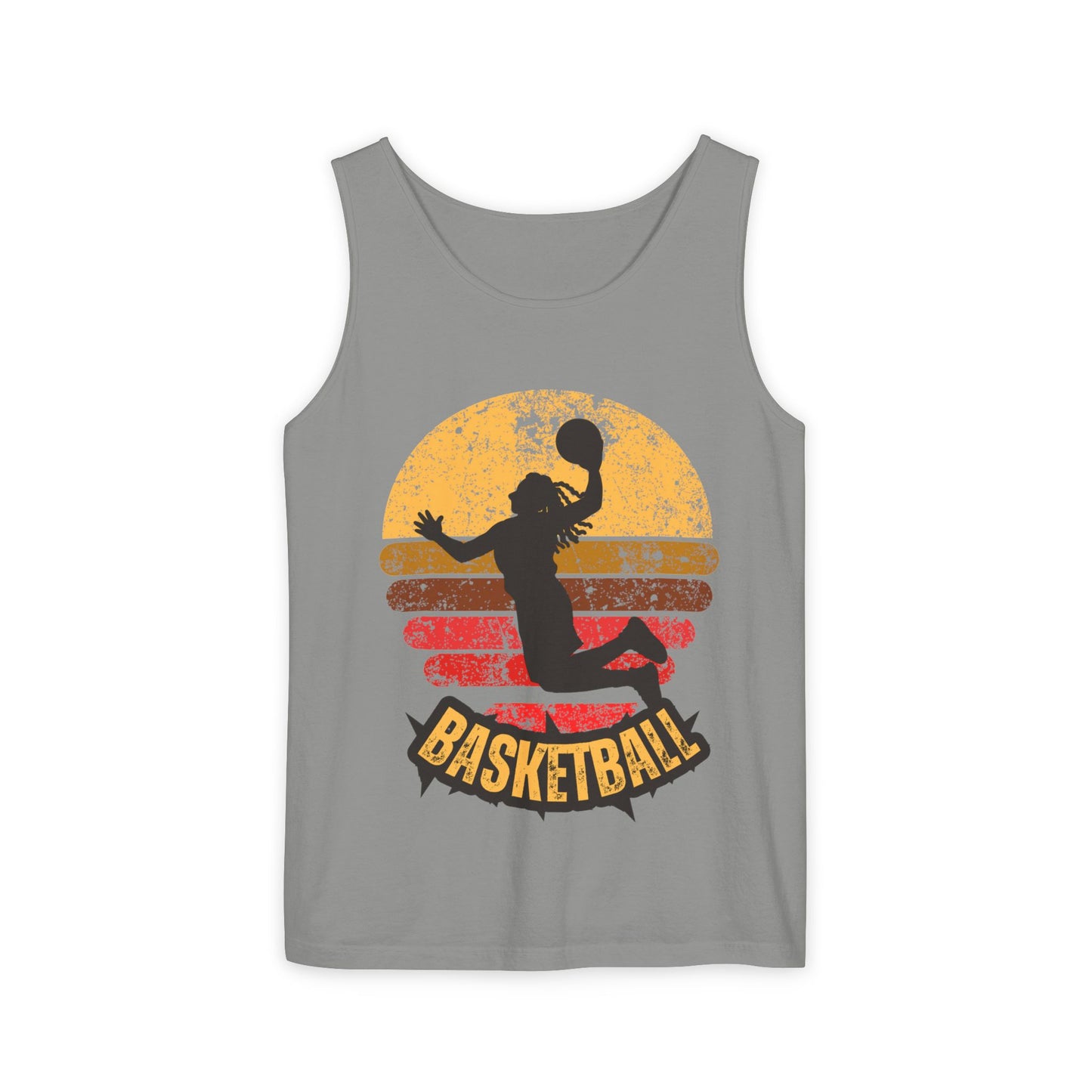 Retro Basketball Unisex Tank Top -  Summer Days, Gifts for Athletes, and Active Wear Printify