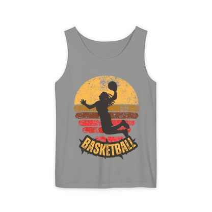 Retro Basketball Unisex Tank Top -  Summer Days, Gifts for Athletes, and Active Wear Printify