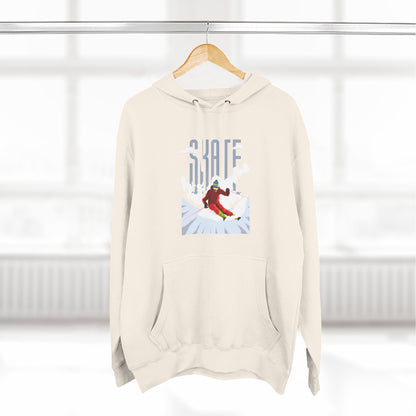 Skiing Fleece Hoodie, Cozy Winter Apparel, Outdoor Sports Gear, Snowboarding Holiday Wear