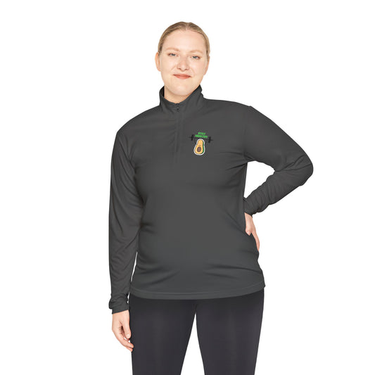 Fitness-Inspired Unisex Quarter-Zip Pullover - Casual Exercise Wear