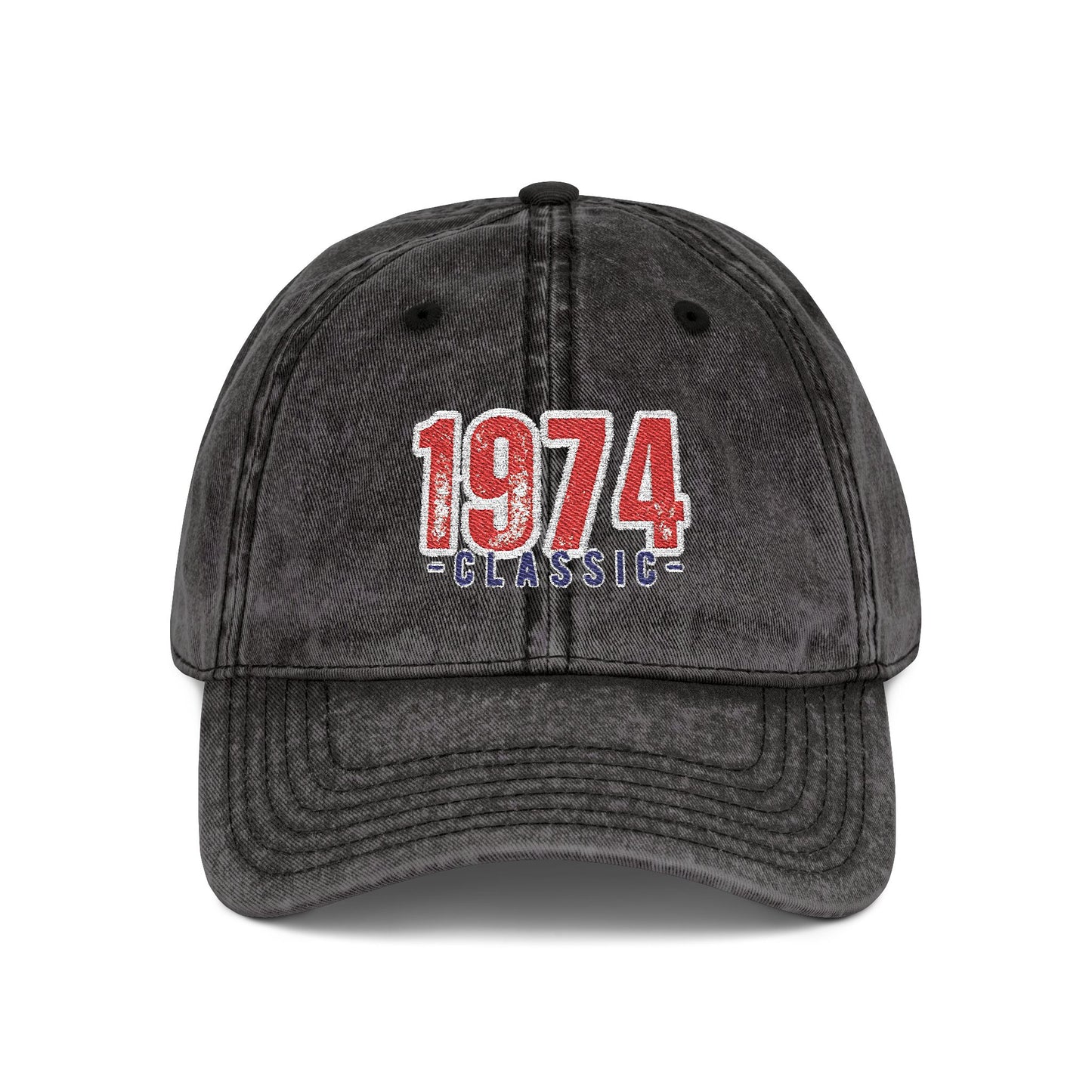 Vintage Embroidered Cap, Retro 1974 Baseball Hat, Unisex Adjustable Hat, Perfect for Casual Wear