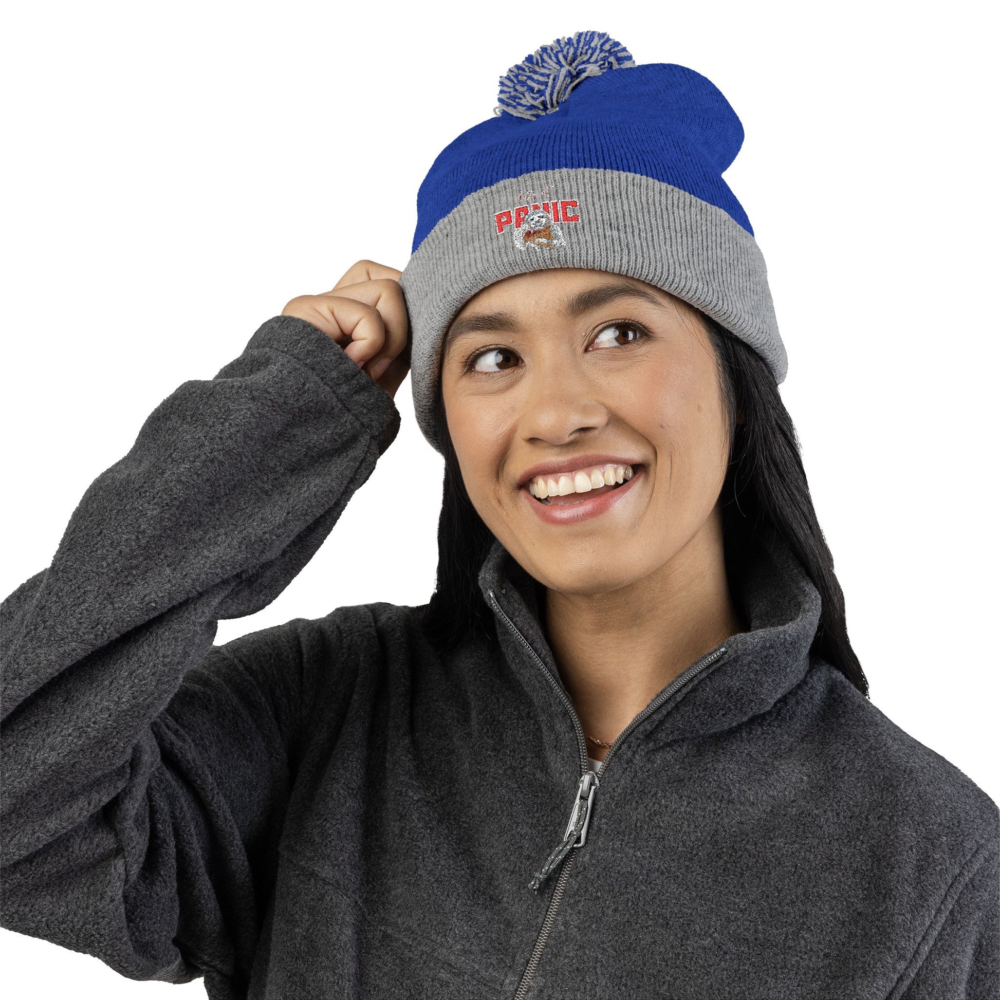 Cozy Embroidered Pom-Pom Cap | Winter Hat, Fashion Accessory Printify