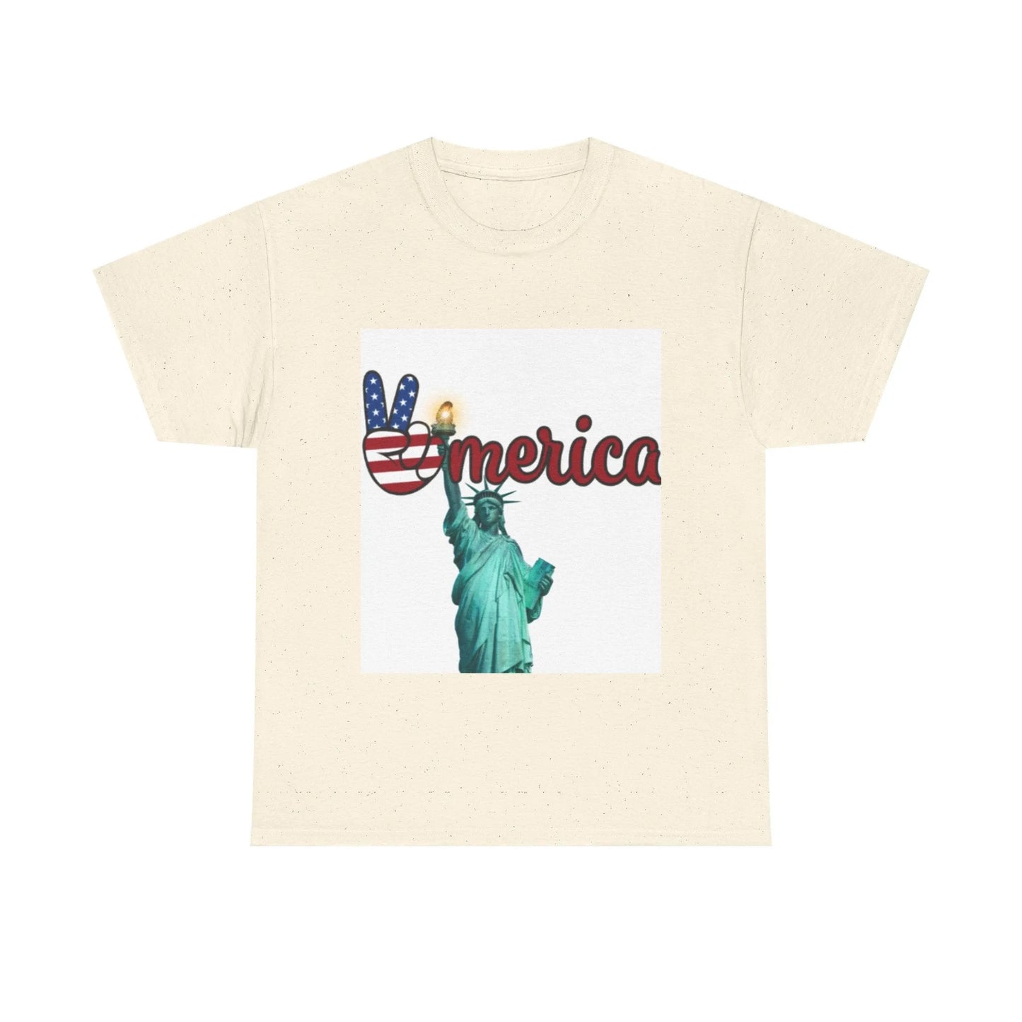 Patriotic Peace Tee, Unisex Cotton T-Shirt, Casual Wear, Gift for Americans Printify Patriotic Peace Tee, Unisex Cotton T-Shirt, Casual Wear, Gift for Americans Printify