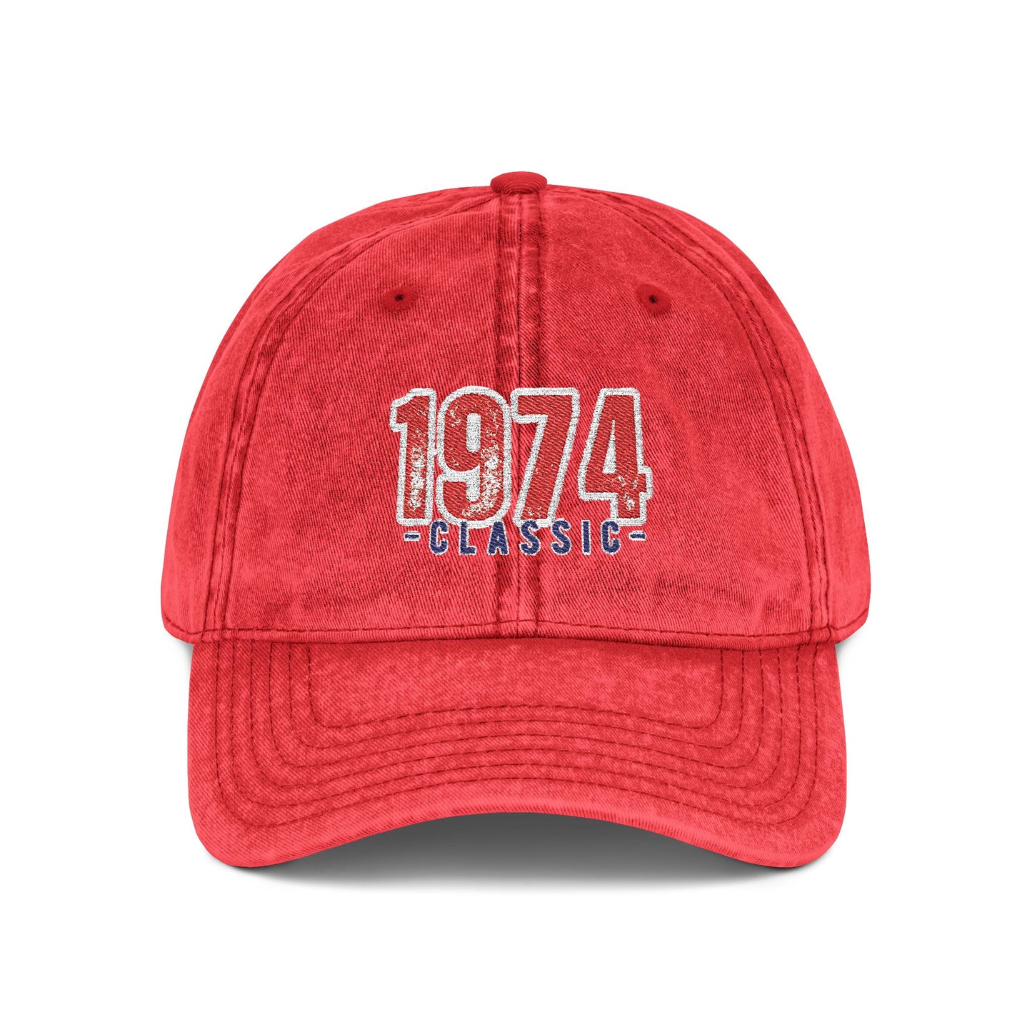Vintage Embroidered Cap, Retro 1974 Baseball Hat, Unisex Adjustable Hat, Perfect for Casual Wear
