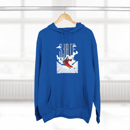 Skiing Fleece Hoodie, Cozy Winter Apparel, Outdoor Sports Gear, Snowboarding Holiday Wear