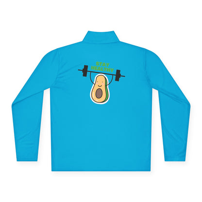 Fitness-Inspired Unisex Quarter-Zip Pullover - Casual Exercise Wear