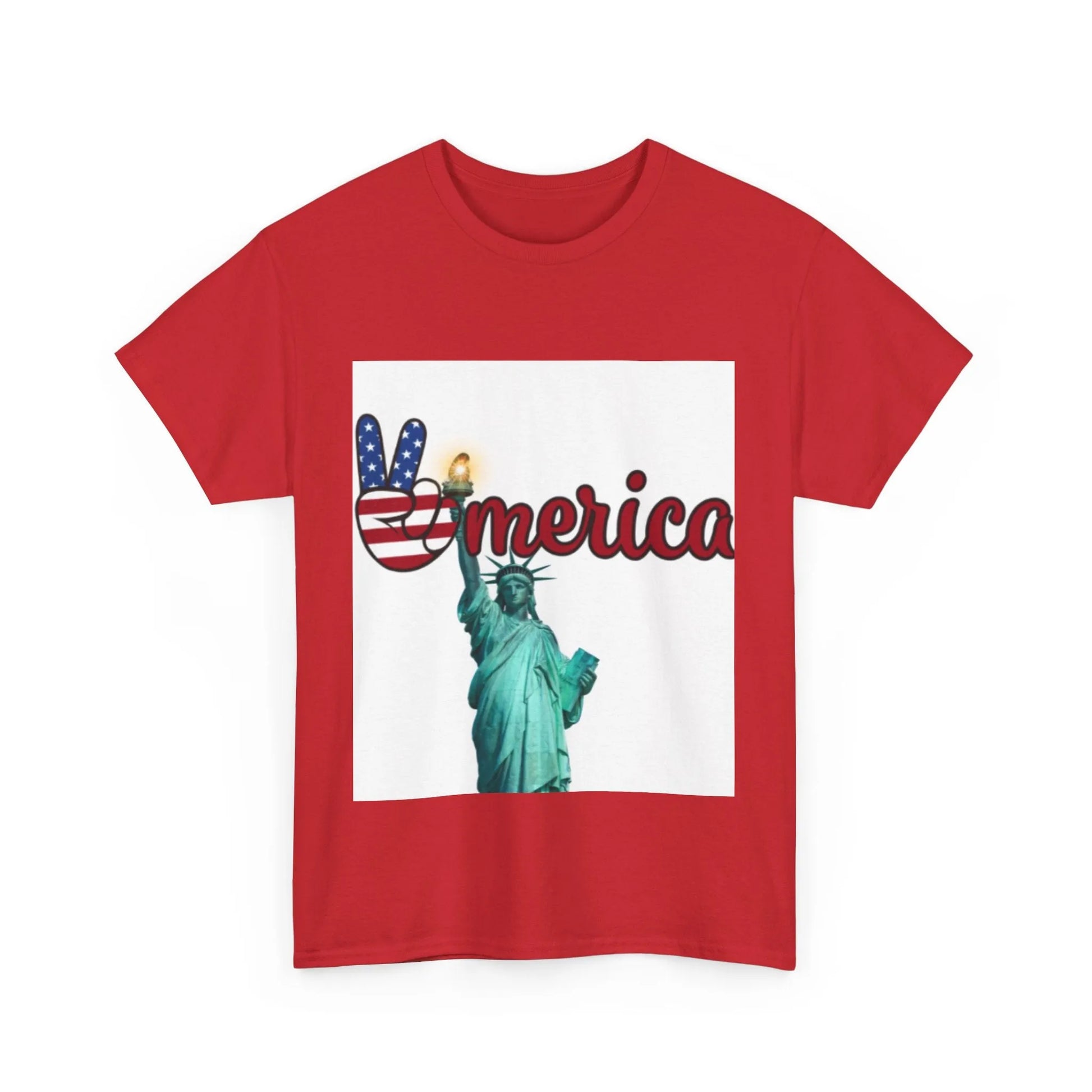 Patriotic Peace Tee, Unisex Cotton T-Shirt, Casual Wear, Gift for Americans Printify Patriotic Peace Tee, Unisex Cotton T-Shirt, Casual Wear, Gift for Americans Printify