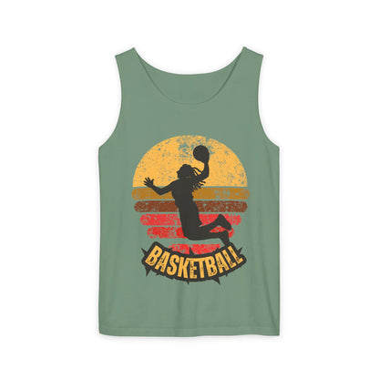 Retro Basketball Unisex Tank Top -  Summer Days, Gifts for Athletes, and Active Wear
