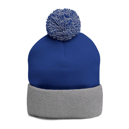 Cozy Embroidered Pom-Pom Cap | Winter Hat, Fashion Accessory