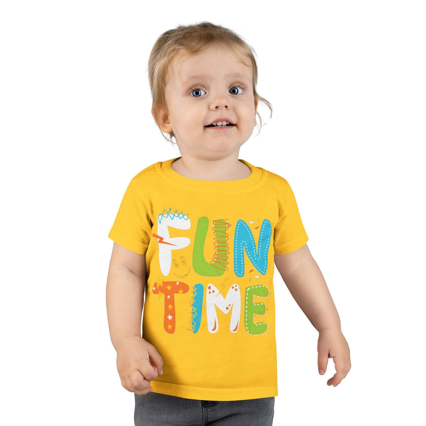 Fun Time Toddler T-Shirt, Colorful Tee, Birthday Outfit, Everyday Wear for Little Ones