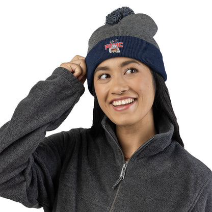 Cozy Embroidered Pom-Pom Cap | Winter Hat, Fashion Accessory