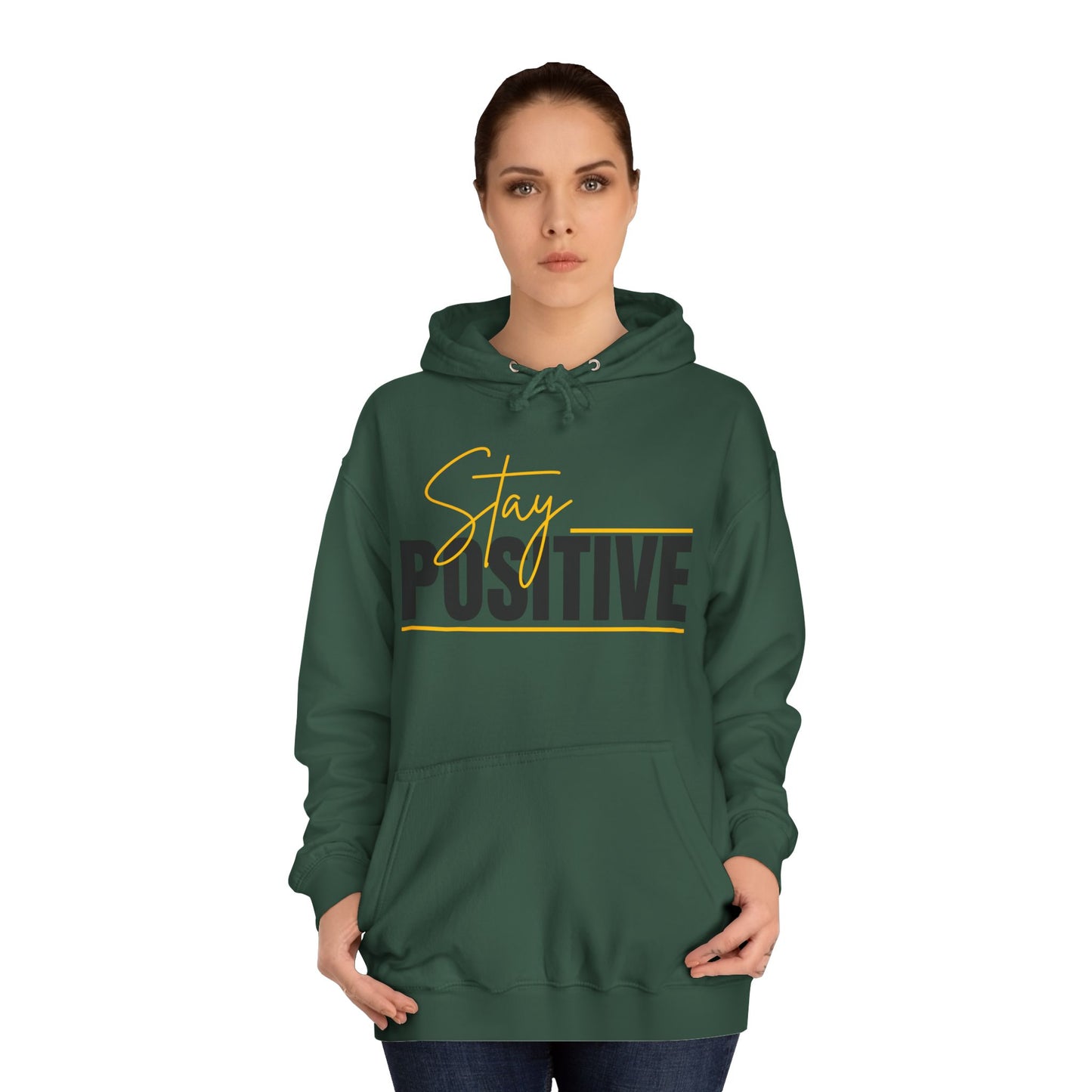 Positive Vibes Unisex College Hoodie, Cozy Sweatshirt