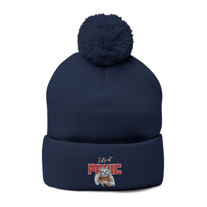 Cozy Embroidered Pom-Pom Cap | Winter Hat, Fashion Accessory