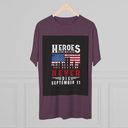 Heroes Remembered 9/11 Unisex Crew Tee, Patriot Tee, Memorial Shirt