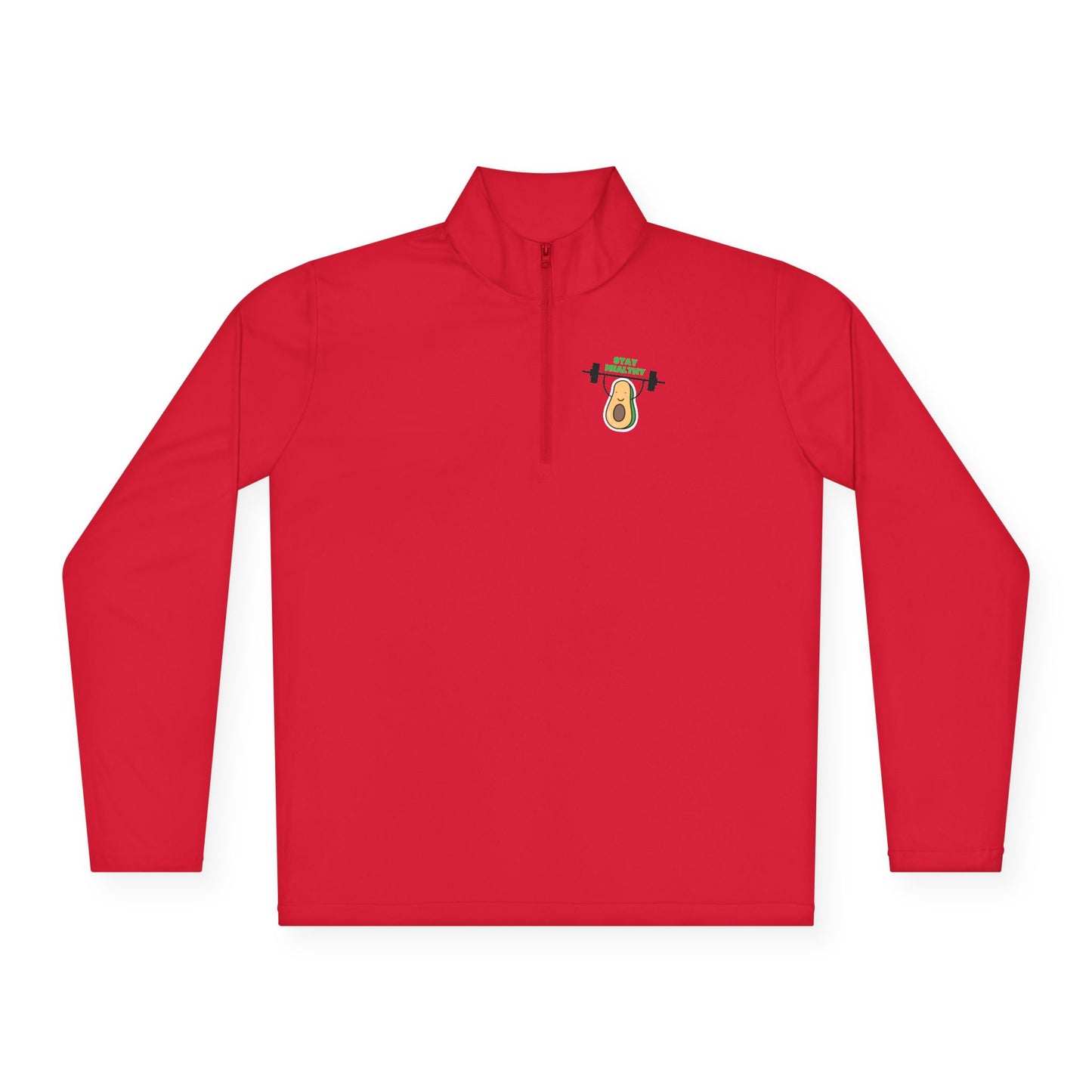 Fitness-Inspired Unisex Quarter-Zip Pullover - Casual Exercise Wear