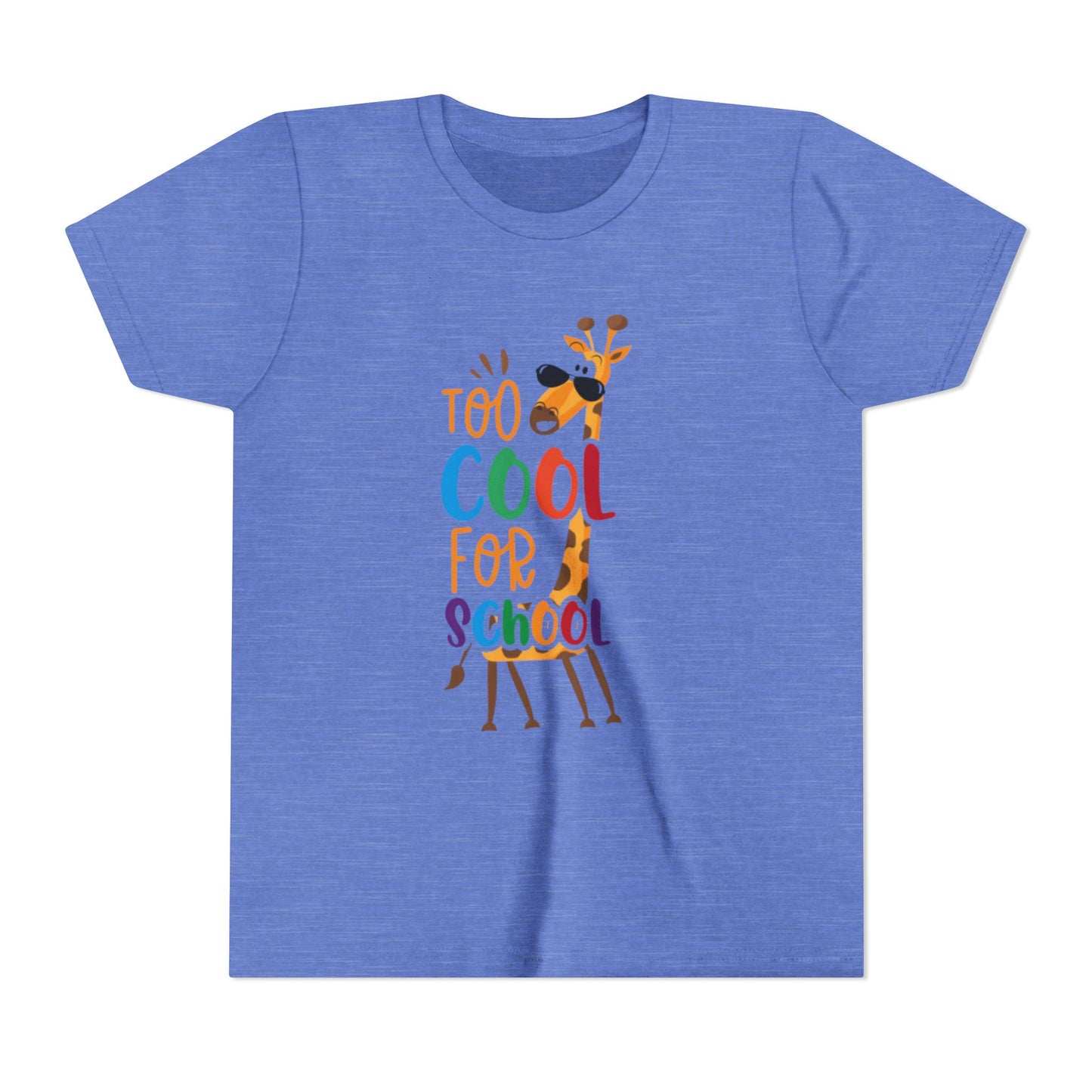 Youth Short Sleeve Tee, 'Too Cool for School' Kids T-shirt, Perfect for Back to School, Casual Wear Printify