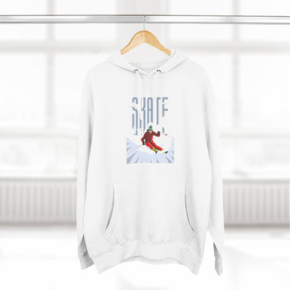 Skiing Fleece Hoodie, Cozy Winter Apparel, Outdoor Sports Gear, Snowboarding Holiday Wear