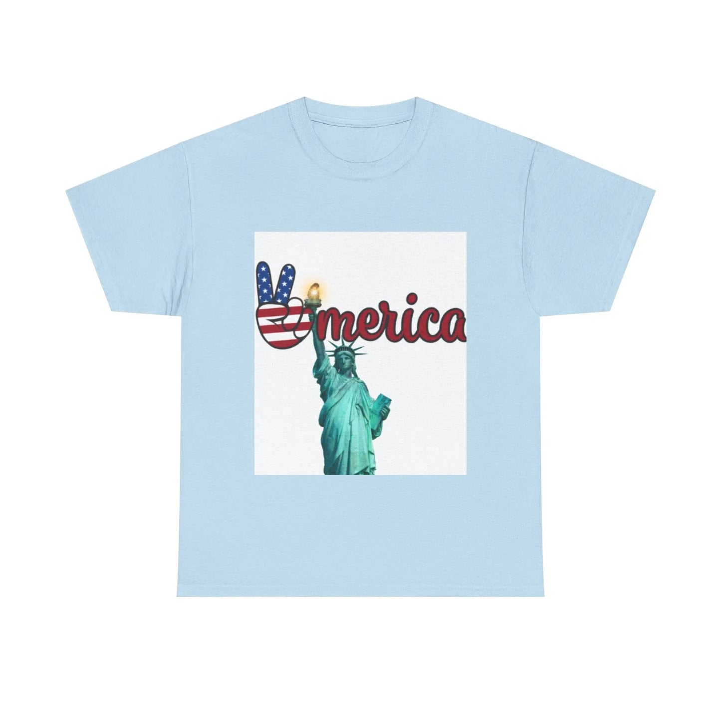 Patriotic Peace Tee, Unisex Cotton T-Shirt, Casual Wear, Gift for Americans Printify Patriotic Peace Tee, Unisex Cotton T-Shirt, Casual Wear, Gift for Americans Printify
