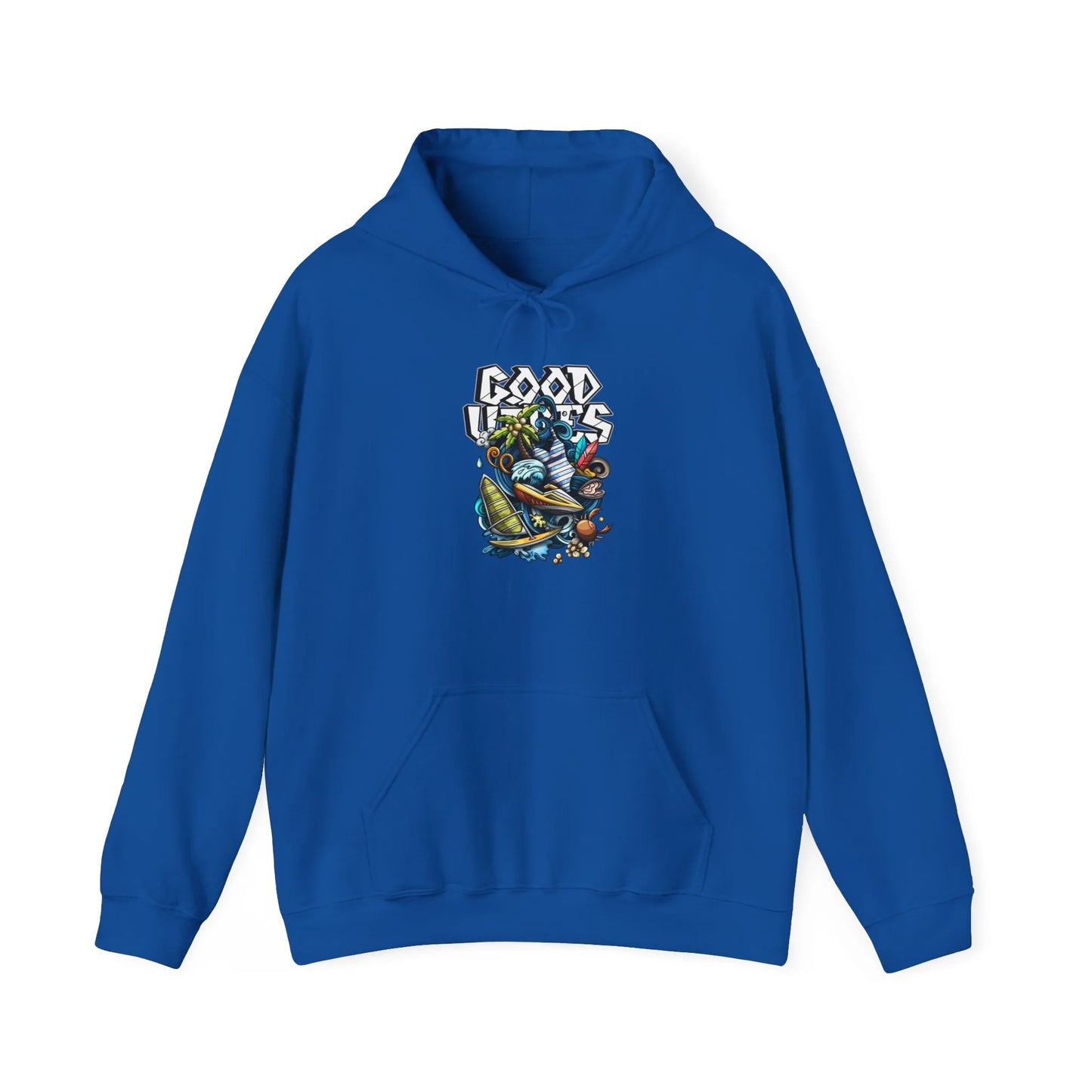 Good Vibes Graffiti Hoodie Sweatshirt, Cozy, Casual Gift, Relaxation Apparel Printify Good Vibes Graffiti Hoodie Sweatshirt, Cozy, Casual Gift, Relaxation Apparel Printify