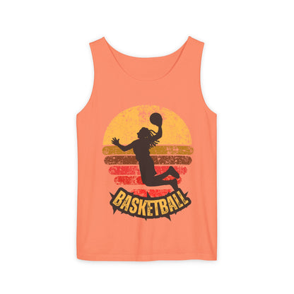 Retro Basketball Unisex Tank Top -  Summer Days, Gifts for Athletes, and Active Wear