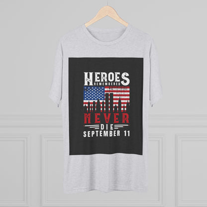 Heroes Remembered 9/11 Unisex Crew Tee, Patriot Tee, Memorial Shirt