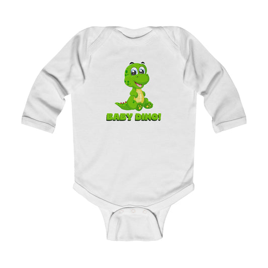 Cute Baby Dino Long Sleeve Bodysuit, Toddler Shirt, Newborn Outfit