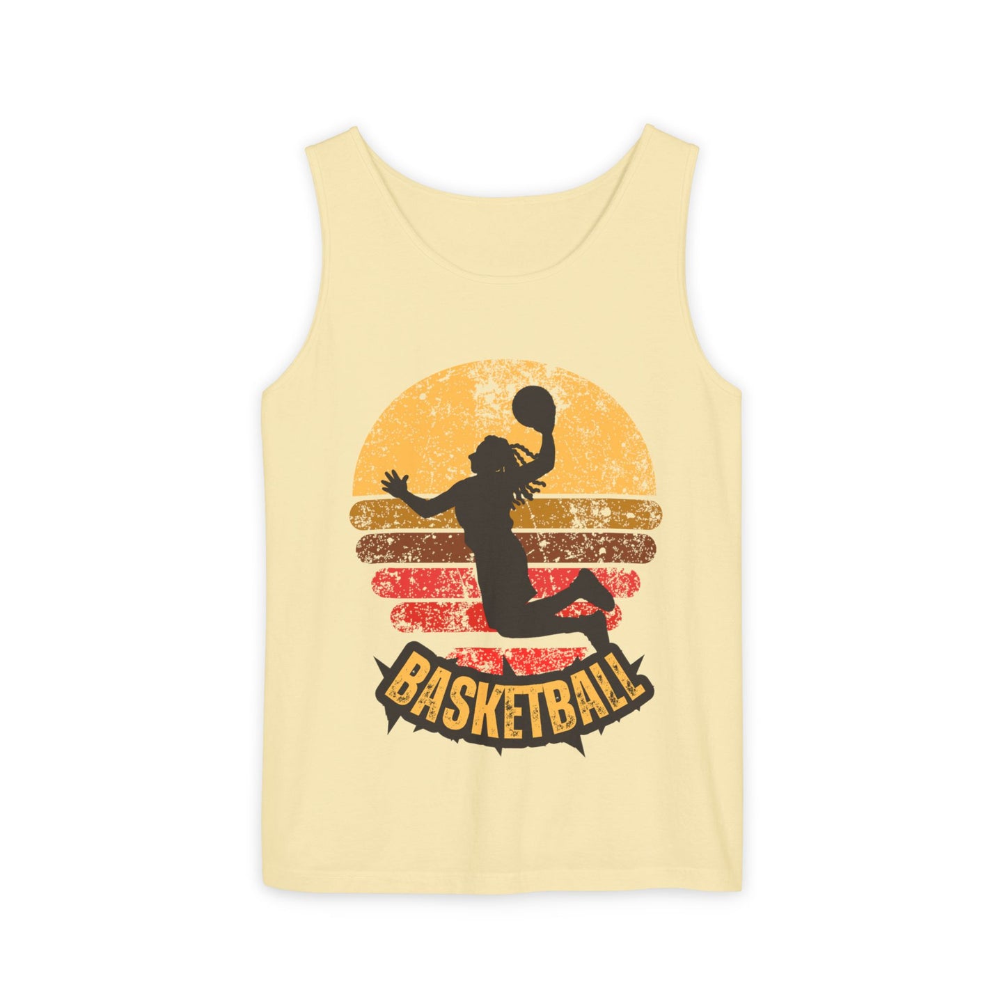 Retro Basketball Unisex Tank Top -  Summer Days, Gifts for Athletes, and Active Wear