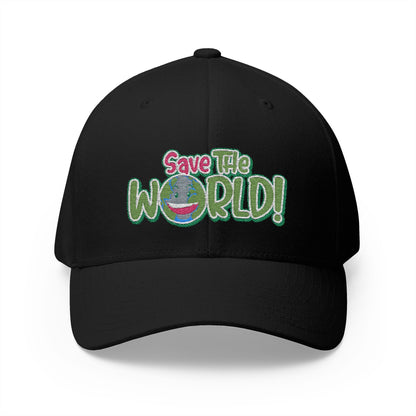 Eco-Friendly 'Save The World' Embroidered Cap, Sustainable Gift, Casual Style, Trendy Headwear Printify