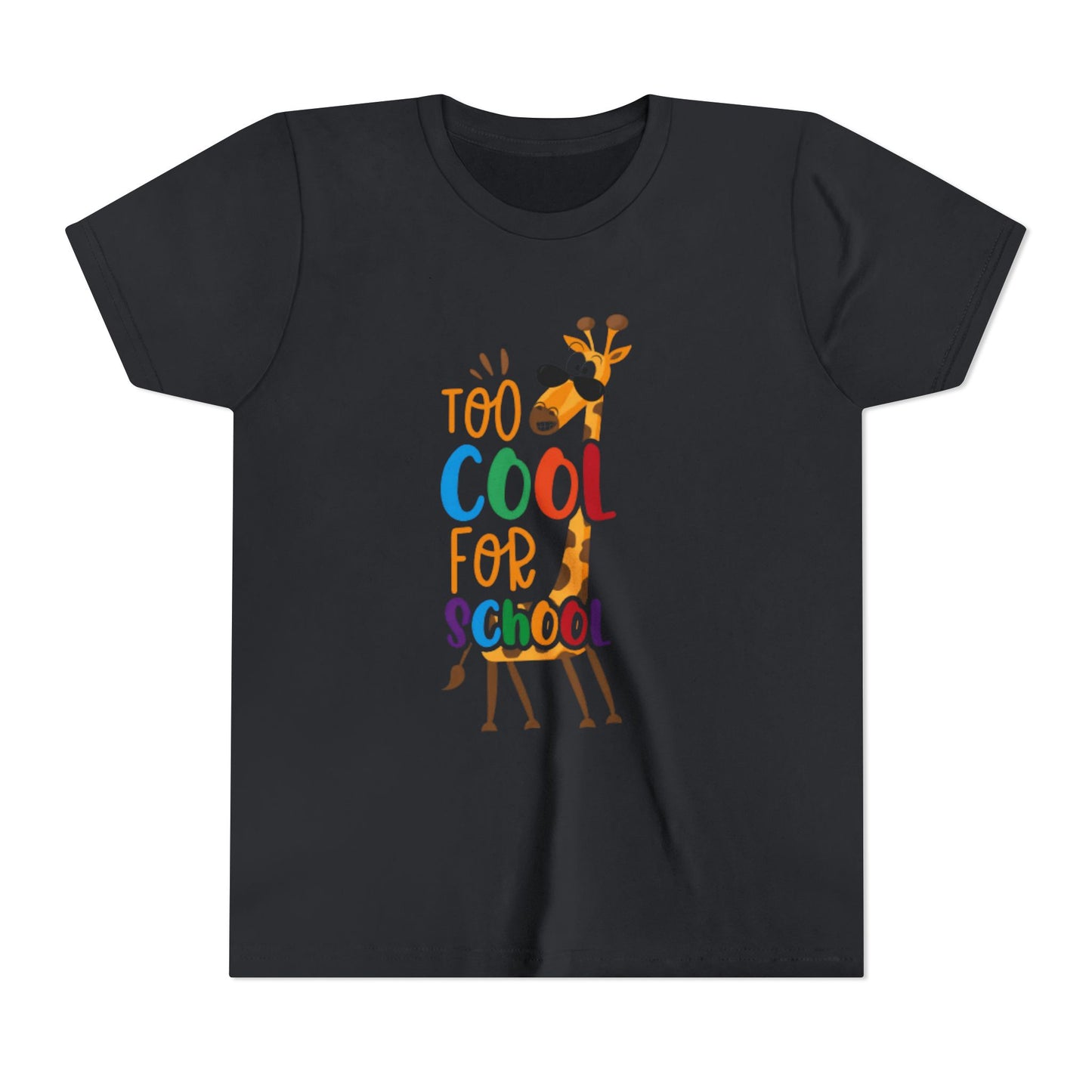 Youth Short Sleeve Tee, 'Too Cool for School' Kids T-shirt, Perfect for Back to School, Casual Wear Printify