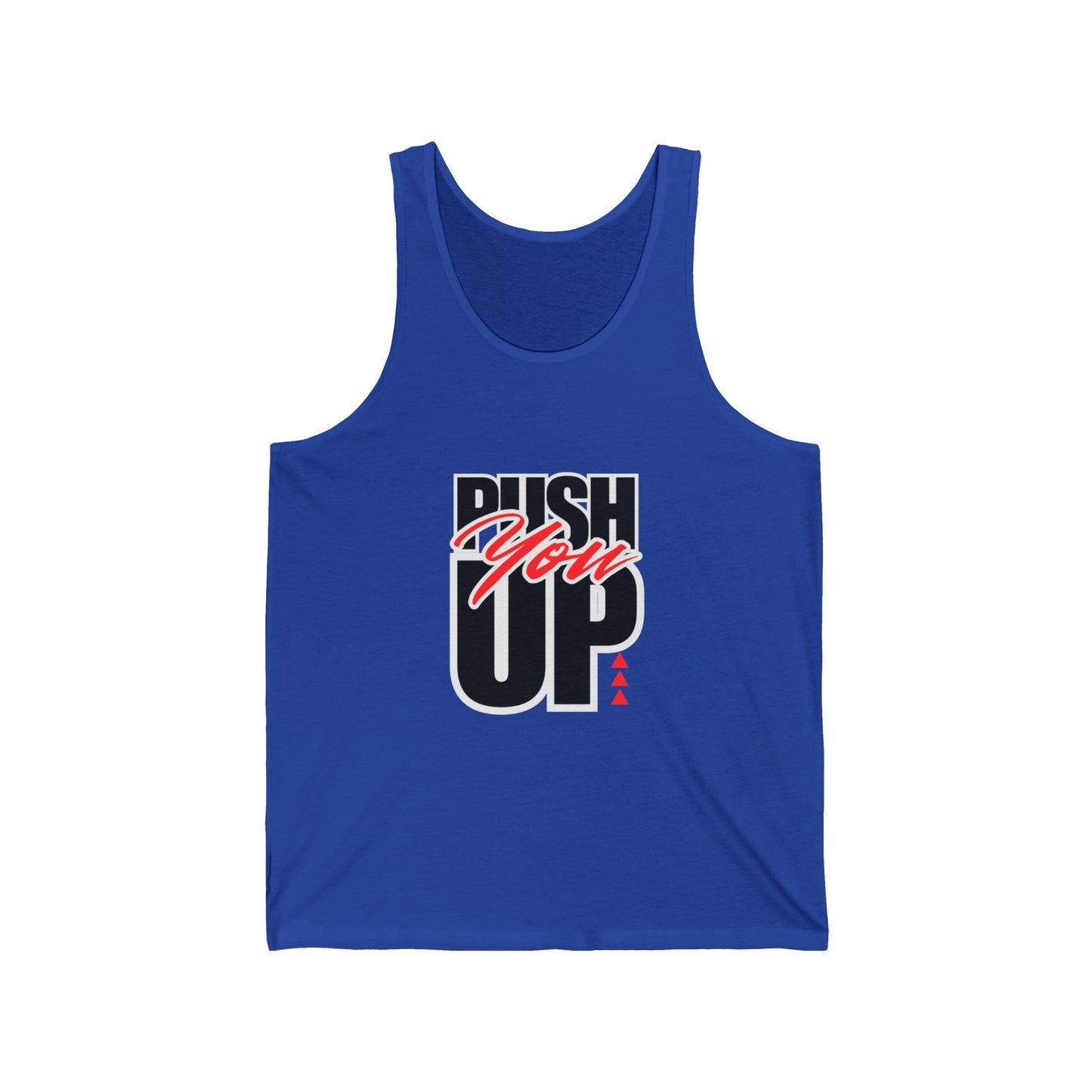 Motivational Unisex Jersey Tank - "Push You Up" |  Gym Apparel, Casual Tank