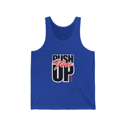 Motivational Unisex Jersey Tank - "Push You Up" |  Gym Apparel, Casual Tank