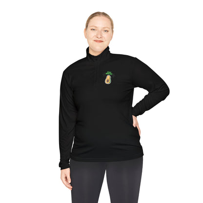 Fitness-Inspired Unisex Quarter-Zip Pullover - Casual Exercise Wear