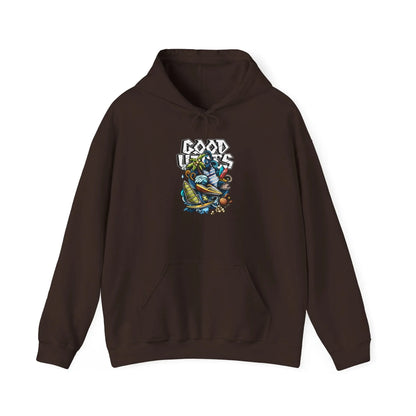 Good Vibes Graffiti Hoodie Sweatshirt, Cozy, Casual Gift, Relaxation Apparel Printify Good Vibes Graffiti Hoodie Sweatshirt, Cozy, Casual Gift, Relaxation Apparel Printify