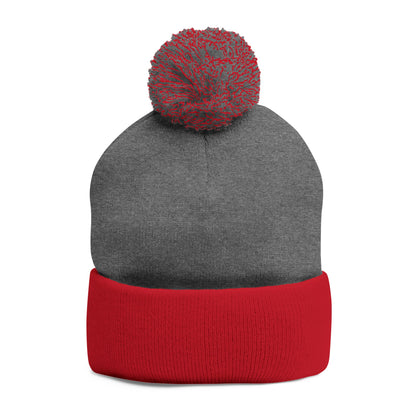 Cozy Embroidered Pom-Pom Cap | Winter Hat, Fashion Accessory