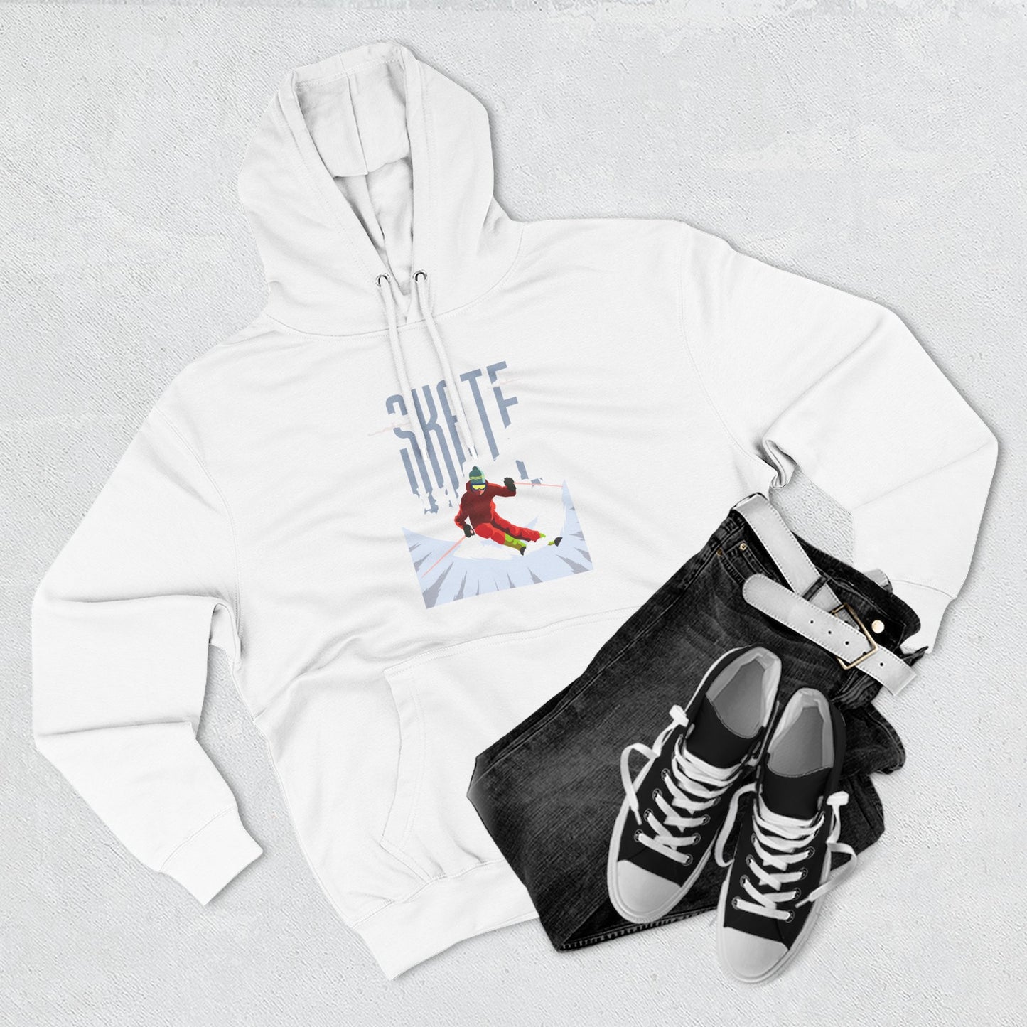 Skiing Fleece Hoodie, Cozy Winter Apparel, Outdoor Sports Gear, Snowboarding Holiday Wear